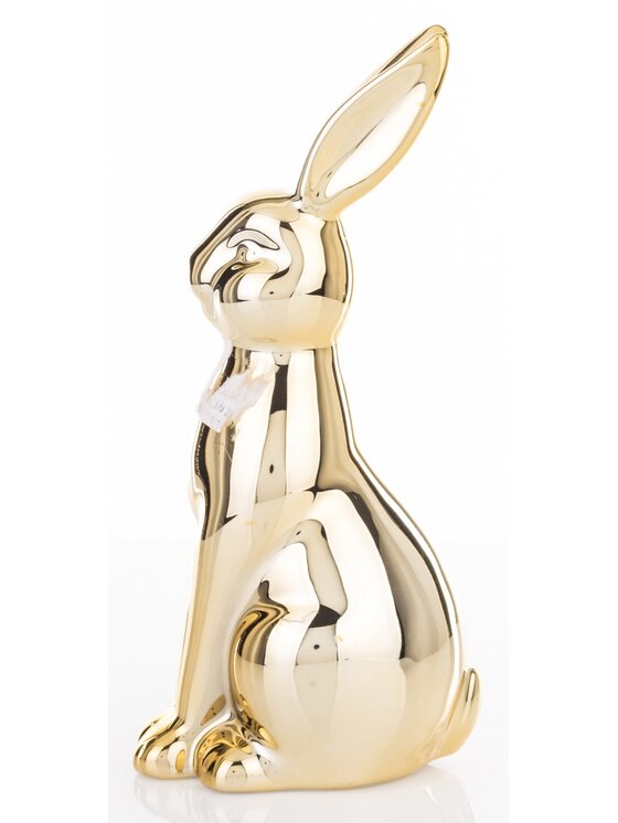 MIAhome MIAhome Figurka siedzący złoty królik 24x8,5x12 cm Złoty