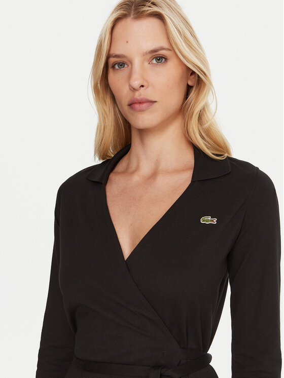 Lacoste Lacoste Každodenní šaty EF6022 Černá Slim Fit