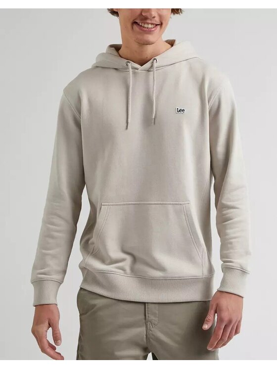 Lee Lee Felpa PLAIN HOODIE Grigio Regular Fit