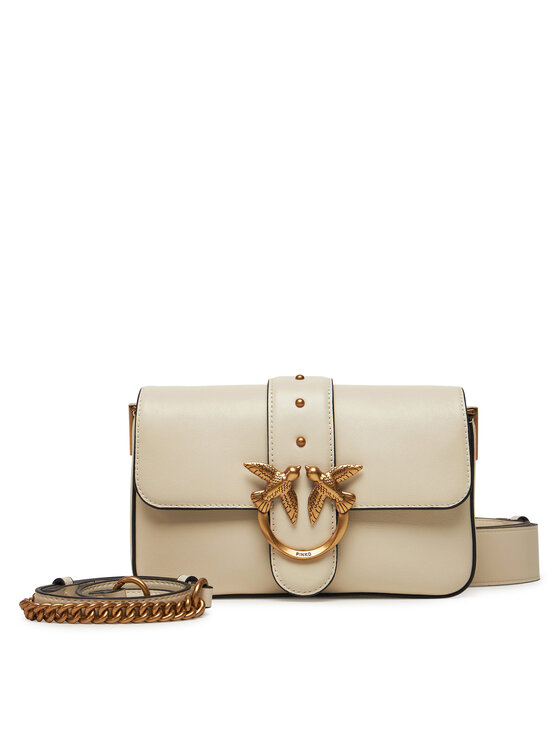 PINKO PINKO Rankinė Love One Mini Slouchy Fl PE 25 PLTT 104340 A0QO Écru