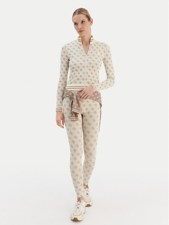 Guess Guess Суитшърт V5BP08 K2000 Бежов Slim Fit