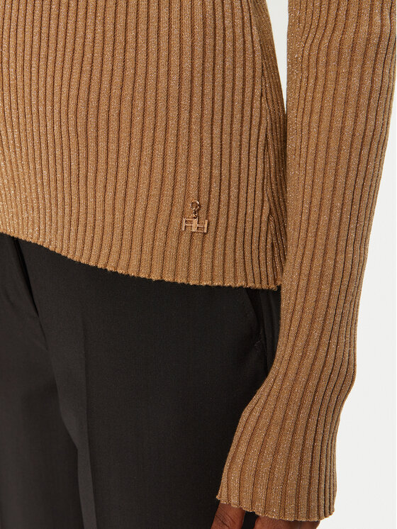 Artigli Artigli Sweter ACMA000070 Złoty Slim Fit