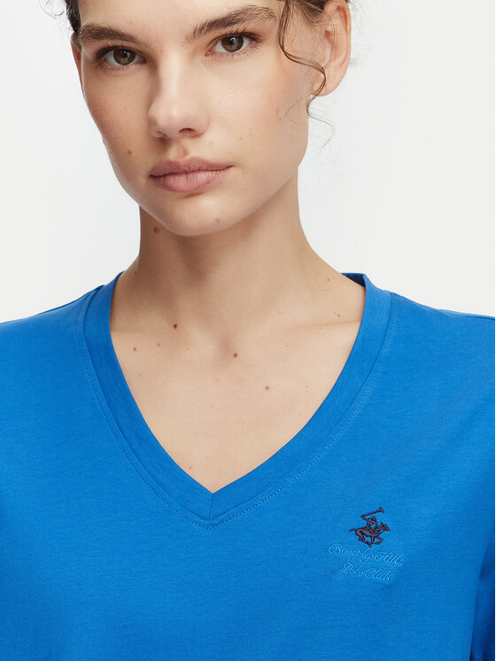 Beverly Hills Polo Club Beverly Hills Polo Club Marškinėliai P-SS26W-TS516518 Mėlyna Regular Fit