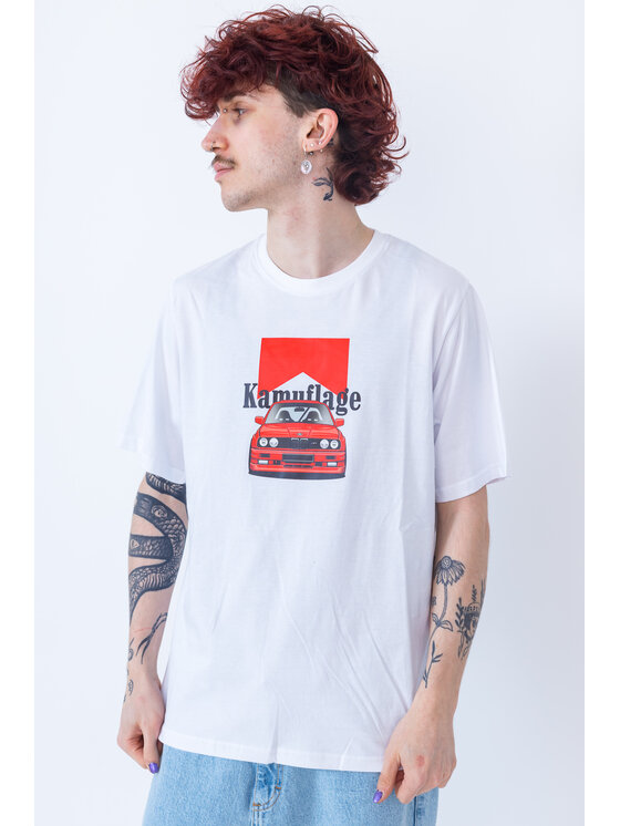 Kamuflage Kamuflage T-Shirt Beemer 2.0 Biały Relaxed Fit