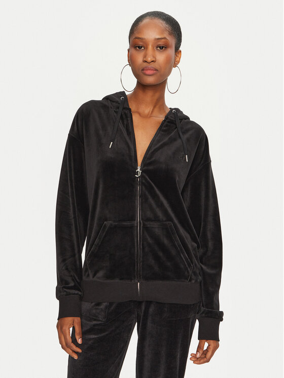 Juicy Couture Juicy Couture Mikina Halan JCWAS24342 Černá Oversize