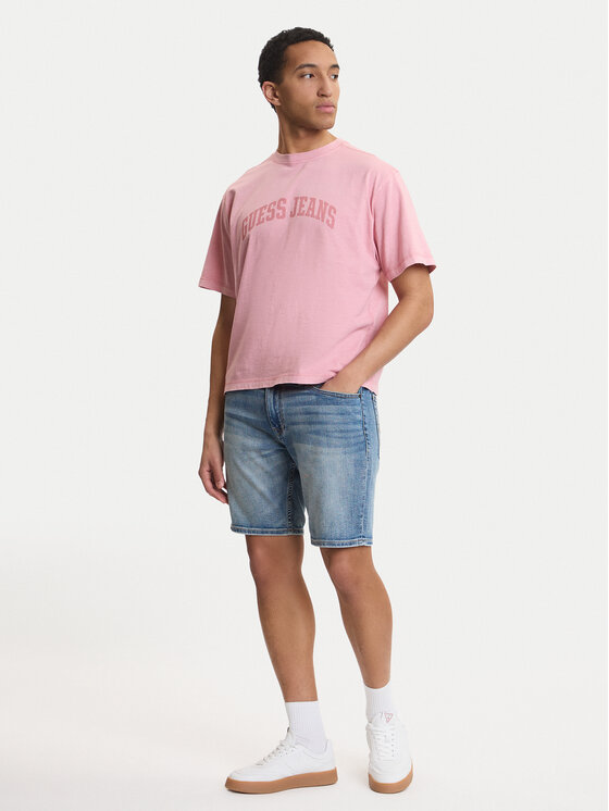 Guess Guess Džínové šortky M6GDV2 D1095 Modrá Regular Fit