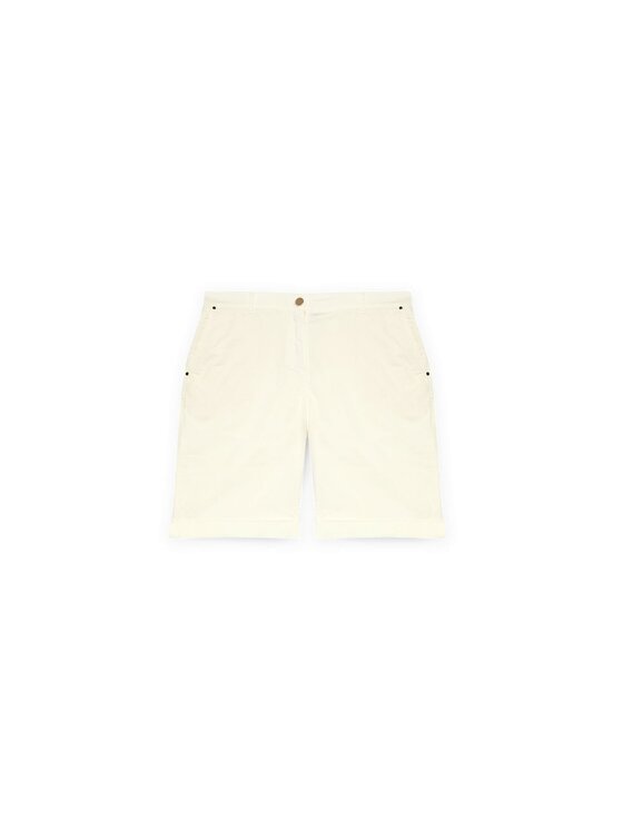 Fiorella Rubino Fiorella Rubino Szorty materiałowe P716T004798N011 Biały Regular Fit