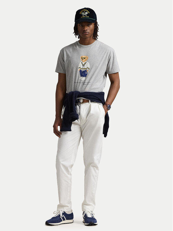 Polo Ralph Lauren Polo Ralph Lauren Marškinėliai 710973137002 Pilka Slim Fit
