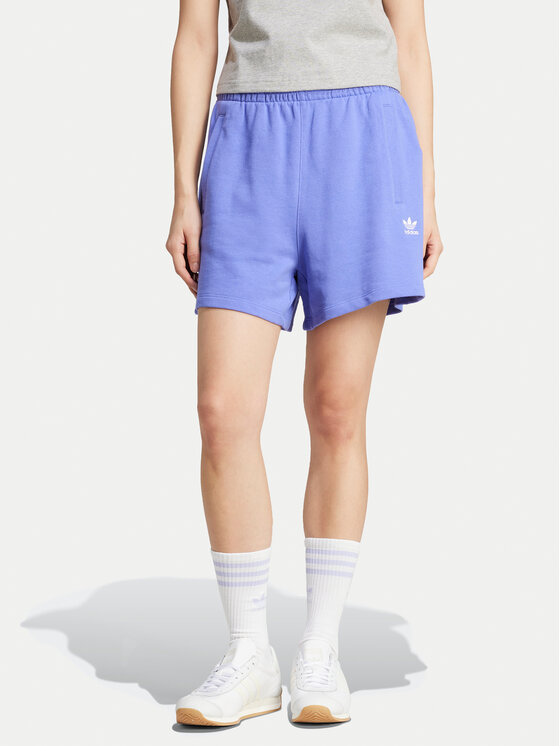 adidas Pantaloni scurți sport Essentials French Terry IW5708 Albastru Loose Fit