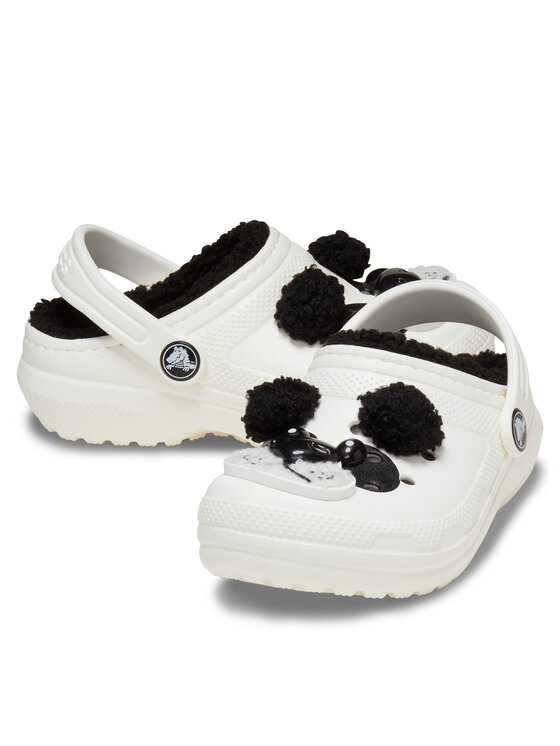 Crocs Crocs Şlapi Classic Lined Iam Panda Bear Clog K 210400 Alb