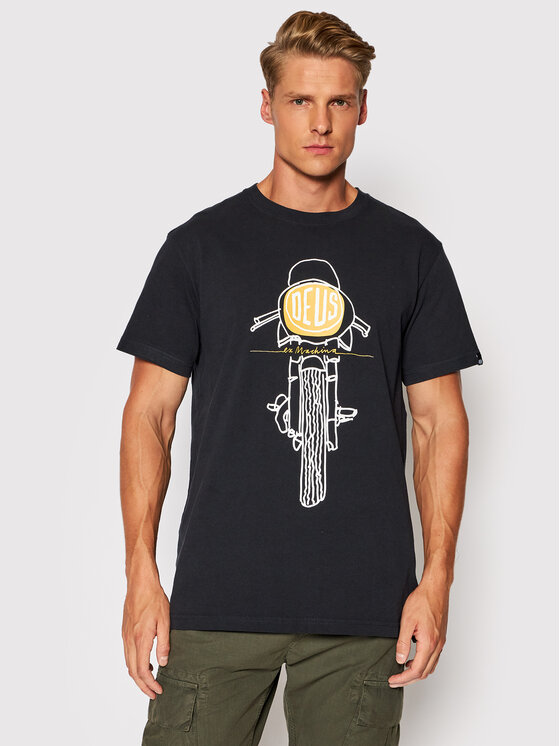 Deus Ex Machina T-Shirt Frontal Matchless DMW41808H Černá Regular