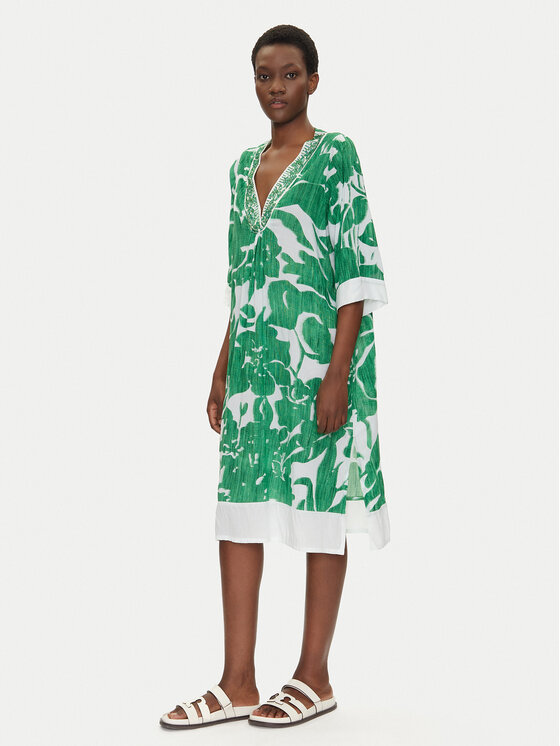 Iconique Iconique Vestito da spiaggia IC25-104 Verde Relaxed Fit