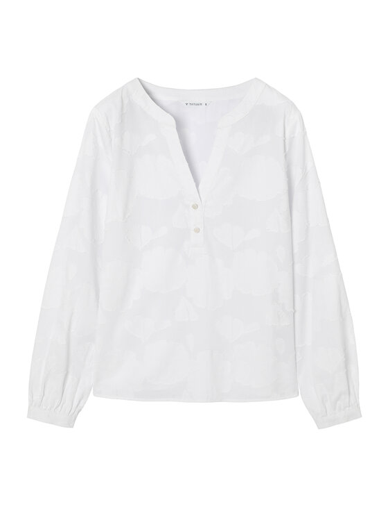 TATUUM TATUUM Bluzka NOXE Biały V-Neck Fit