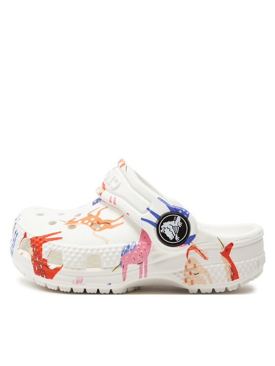 Crocs Crocs Şlapi Classic Character Print Clog T 209697 Alb