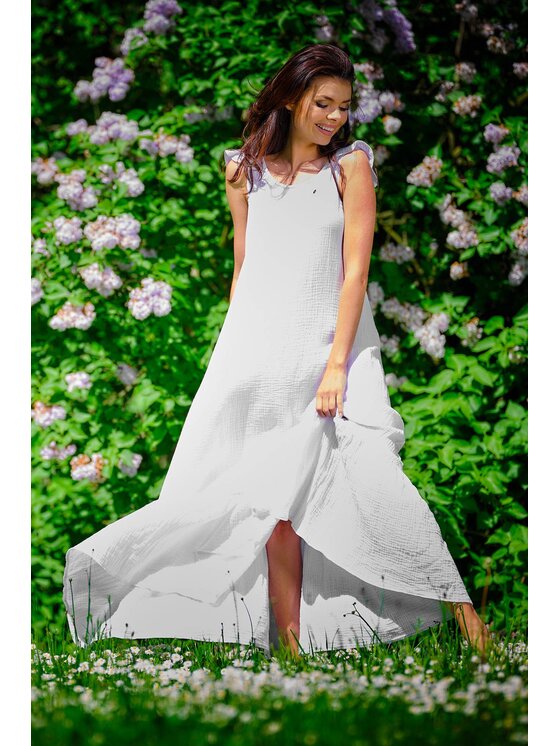 Infinite You Infinite You Sukienka M262 Biały Basic Fit