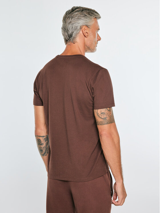 BIG STAR BIG STAR T-Shirt BRUNO Brązowy Basic Fit