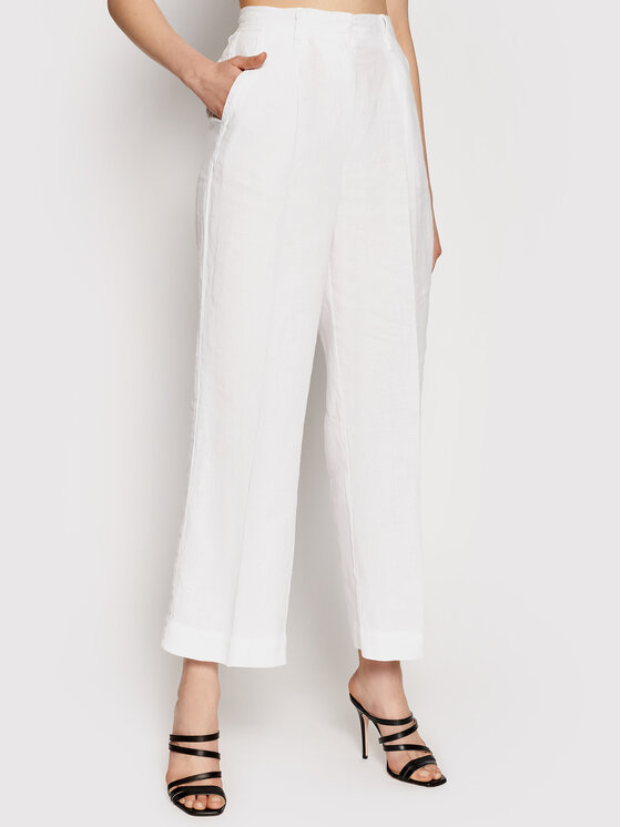 Marc O'Polo Marc O'Polo Штани з тканини 104 0645 10101 Білий Regular Fit