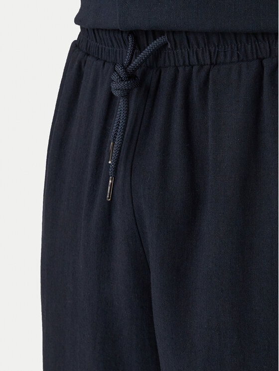 Emporio Armani Emporio Armani Hlače iz tkanine EM000586 AF20590 UB102 Mornarsko modra Regular Fit