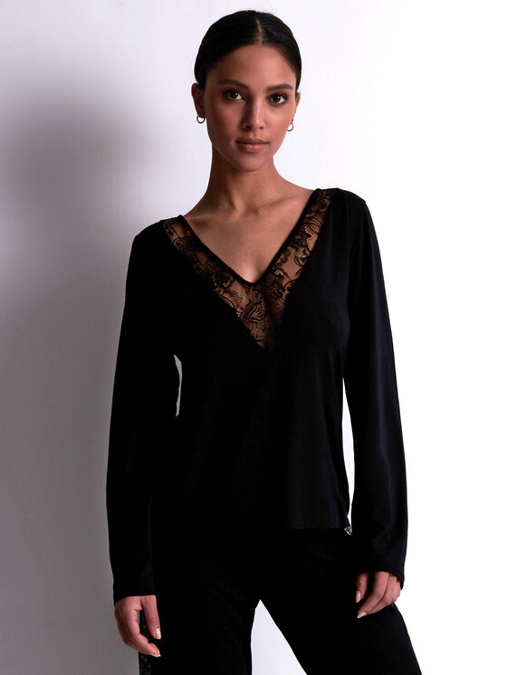 Aubade Aubade Tričko RL74 Čierna Comfortable Fit