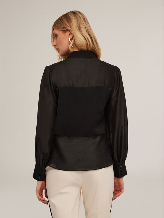 Motivi Motivi Camicia 5212Q100779N033 Nero Regular Fit