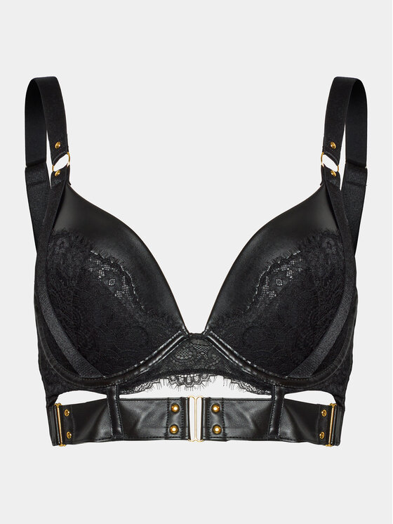 Hunkemöller Hunkemöller Nedrček s kostjo Occult 199850 Črna