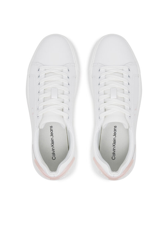 Calvin Klein Jeans Calvin Klein Jeans Sneakersy Chunky Cupsole Ru Patch Lth Wn YW0YW01846 Biela