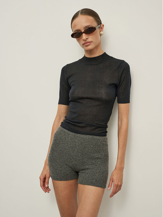 La Mania La Mania Top CAMILLA Tmavomodrá Classic Fit