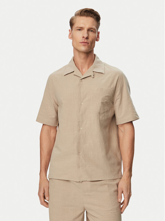 Ysabel Mora Cămașă 90538 Bej închis Regular Fit