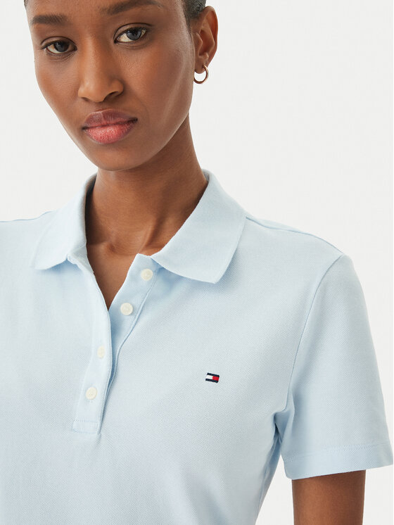 Tommy Hilfiger Tommy Hilfiger Polo majica WW0WW43225 Svetlo modra Regular Fit