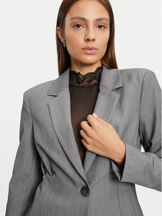 Vero Moda Vero Moda Marynarka Vika 10323449 Szary Slim Fit