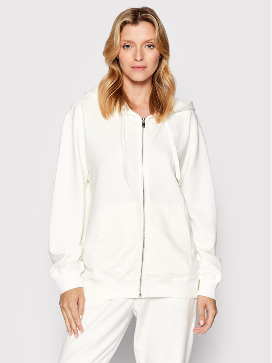 PINKO Pinko Majica dugih rukava Biscotti 1G17BC Y7SG Bijela Relaxed Fit