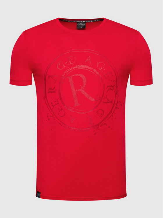 Rage Age Rage Age T-Shirt Marshall Czerwony Slim Fit