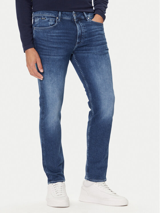 BOSS BOSS Jeans hlače C-Delaware 50549814 Mornarsko modra Slim Fit