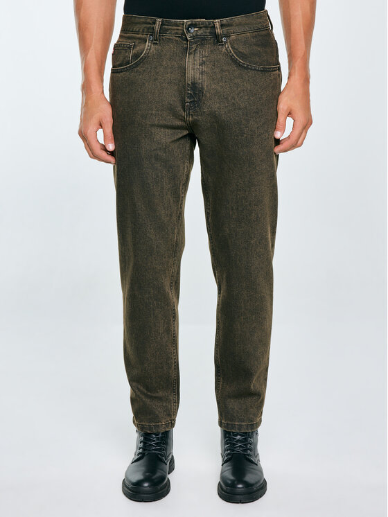 BIG STAR BIG STAR Jeansy ATES Brązowy Tapered Fit