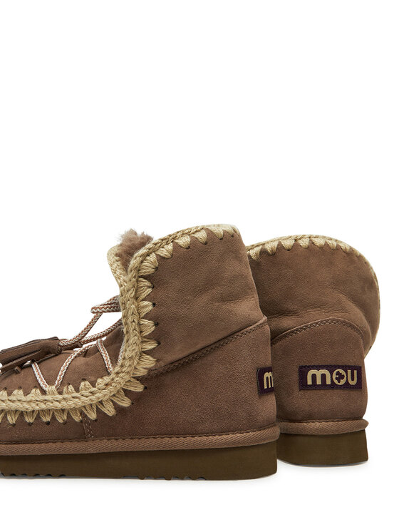 Mou Mou Śniegowce Eskimo Scoubidoo Lace FW101124A Brązowy