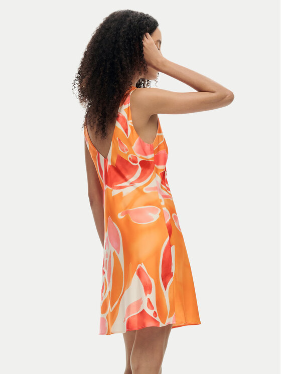 Desigual Desigual Φόρεμα καλοκαιρινό Delilah 26SWVW44 Πορτοκαλί Regular Fit