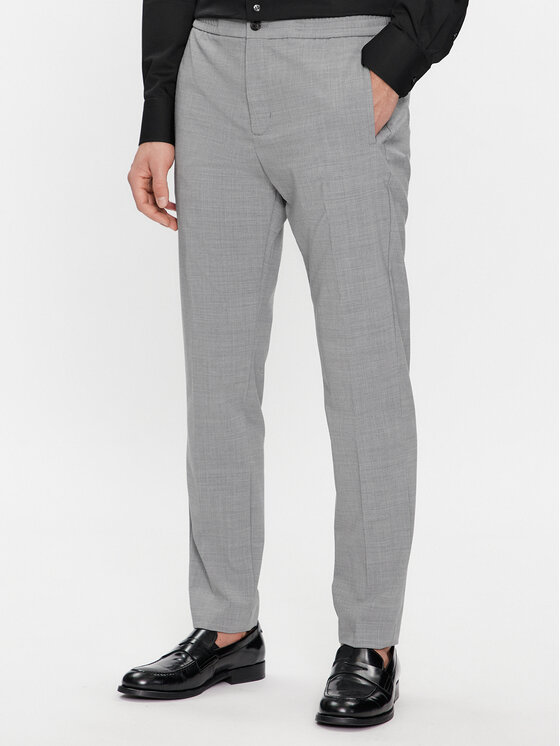 Tommy Hilfiger Bavlnené nohavice Dc Chelsea Po Travel Wool MW0MW33930 Sivá Regular Fit
