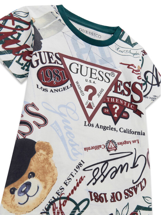 Guess Guess Majica N6YI21 K3876 Bela Regular Fit