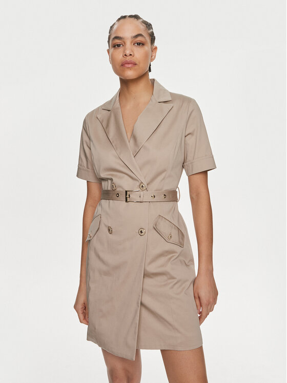 Fracomina Fracomina Kleid für den Alltag FS24SD1017W47201 Beige Regular Fit