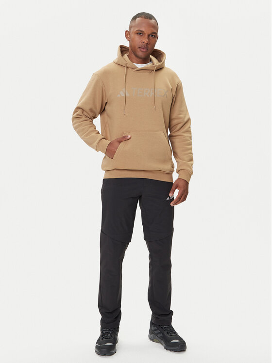 adidas adidas Majica dugih rukava Terrex Multi Large Logo JM2821 Bež Regular Fit