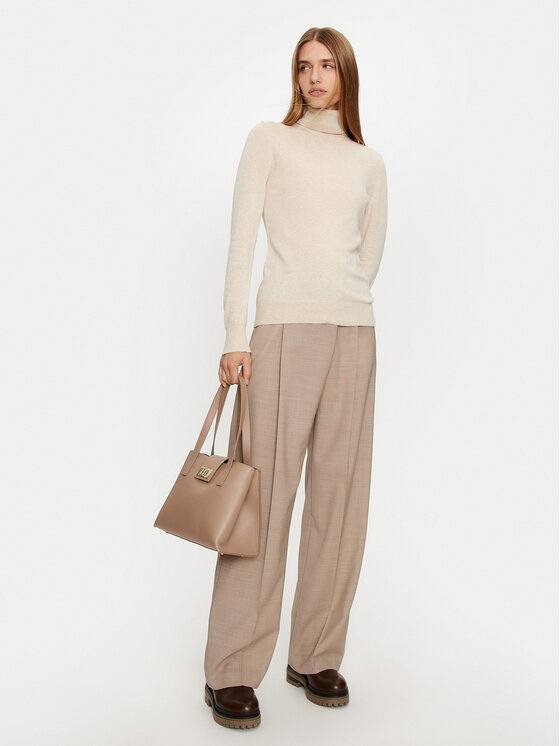 Sisley Sisley Rollkragenpullover 102HM2174 Beige Regular Fit