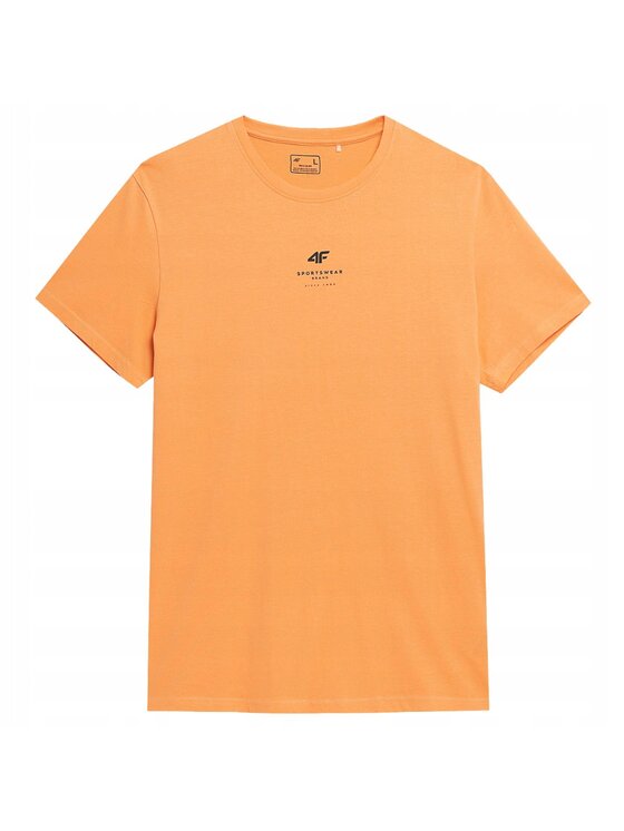 4F 4F T-Shirt TTSHM363 Pomarańczowy Comfortable Fit