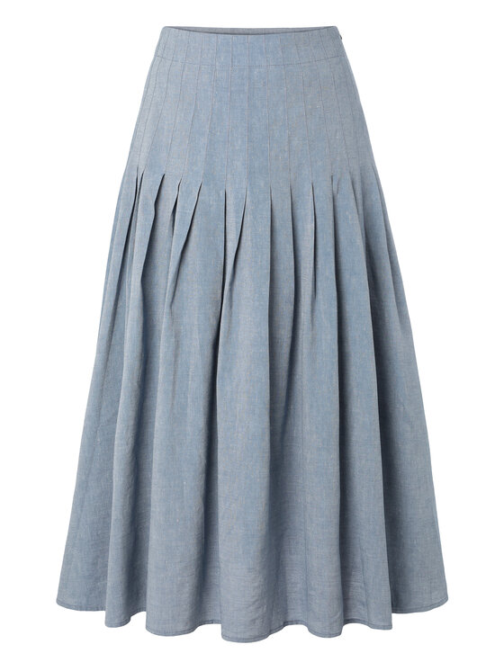 TATUUM TATUUM Midi sukňa LEO Modrá Flare Fit