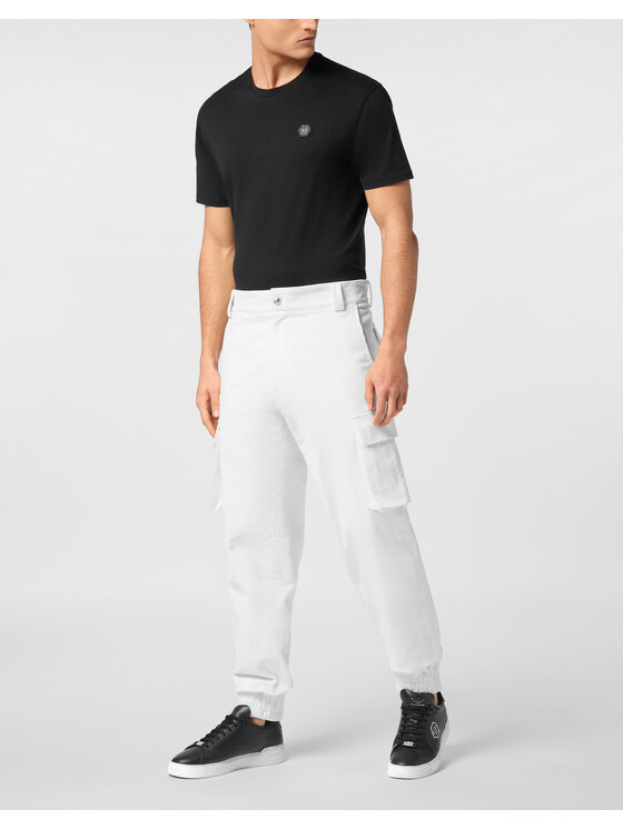 PHILIPP PLEIN PHILIPP PLEIN Spodnie cargo 24719 Biały Cargo Fit