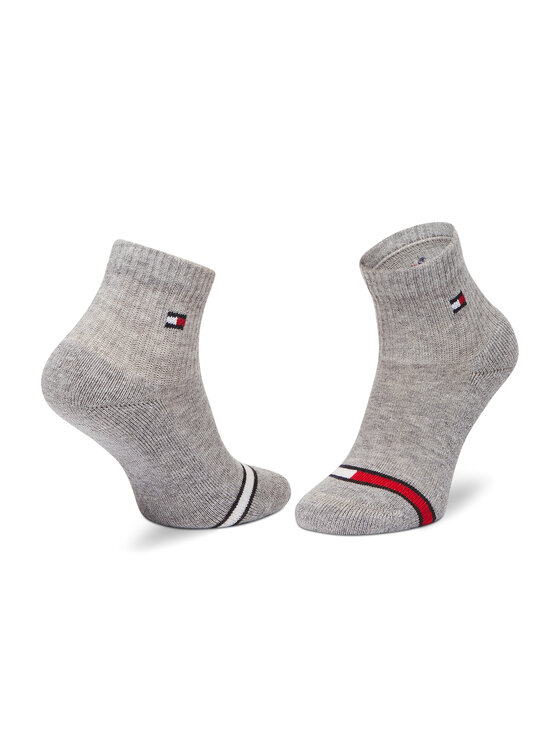 Tommy Hilfiger Tommy Hilfiger Dlouhé ponožky 100002319 Šedá