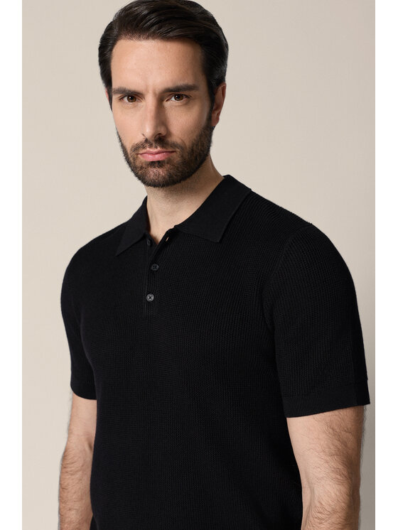 Lancerto Lancerto Polo Teodoro PO073126000033 Czarny Regular Fit