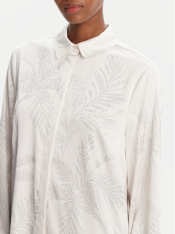 Guess Guess Camicia W5YH40 WFQC2 Écru Regular Fit