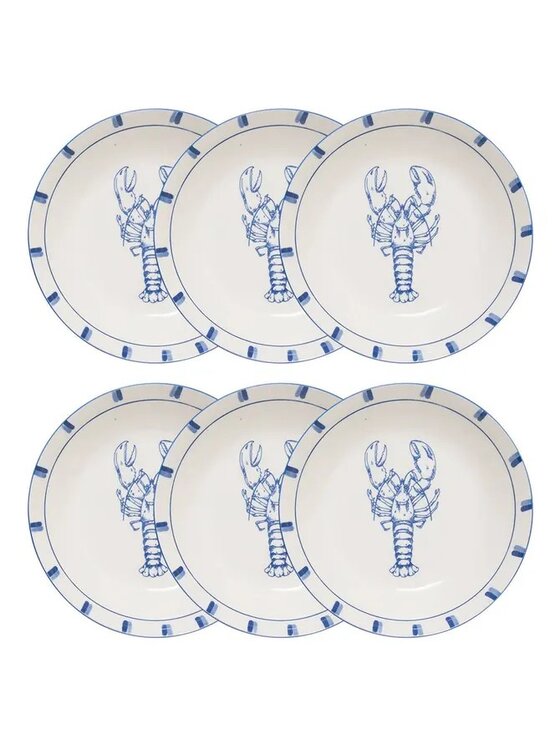 MIAhome MIAhome Komplet talerzy 6 szt. porcelanowych głębokich Oceania Biały