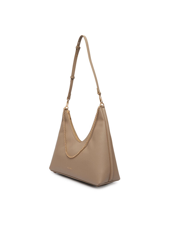Calvin Klein Calvin Klein Geantă Emblem Hw Pebble Shoulder Bag LV04F3495G Bej