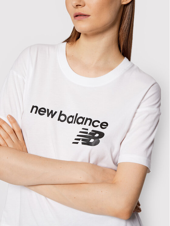 New Balance New Balance T-Shirt WT03805 Biały Relaxed Fit